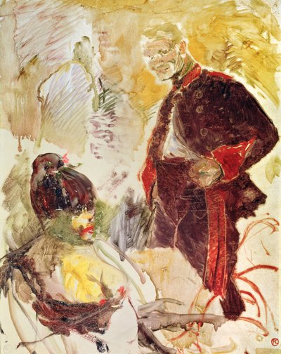 Artilleryman and girl, 1886 by Henri de Toulouse Lautrec
